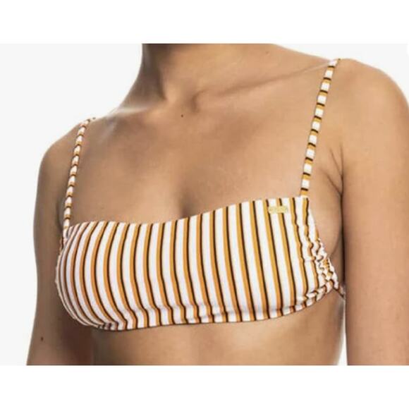Roxy Other - Roxy PT Beach Classics Bandeau Bra, Golden Ochre, Size Small